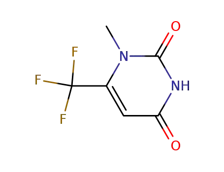 Molecular Structure of 203938-27-6 (2,4(1H,3H)-Pyrimidinedione, 1-methyl-6-(trifluoromethyl)-)