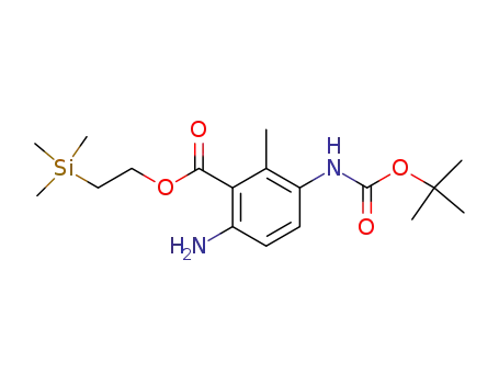 Benzoic acid,
6-amino-3-[[(1,1-dimethylethoxy)carbonyl]amino]-2-methyl-,
2-(trimethylsilyl)ethyl ester