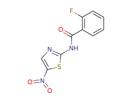 Molecular Structure of 319-40-4 (2-fluoro-N-(5-nitrothiazol-2-yl)benzamide)