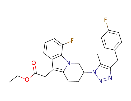 ethyl {4-fluoro-7-[4-(4-fluorobenzyl)-5-methyl-1H-1,2,3-triazoI-1-yl]-6,7,8,9-tetrahydropyrido[1,2-a]indol-10-yl}acetate