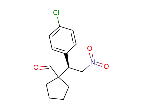 Molecular Structure of 1198362-24-1 ((R)-1-[1-(4-chlorophenyl)-2-nitroethyl]cyclopentanecarbaldehyde)