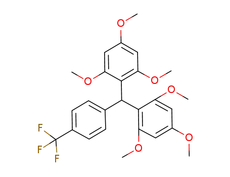 Molecular Structure of 1228802-99-0 (2,2'-((4-(trifluoromethyl)phenyl)methylene)bis(1,3,5-trimethoxybenzene))
