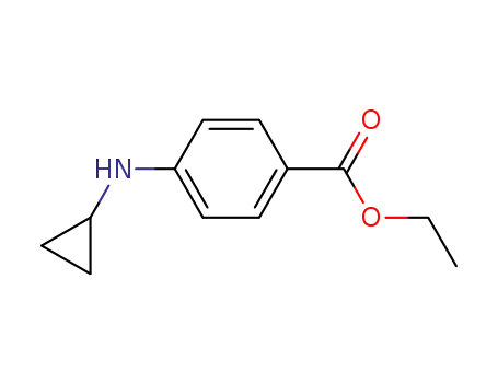 Molecular Structure of 112033-48-4 (Benzoic acid, 4-(cyclopropylamino)-, ethyl ester (9CI))