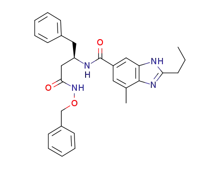 Molecular Structure of 1160386-08-2 (7-methyl-2-propyl-3H-benzoimidazole-5-carboxylic acid ((R)-1-benzyl-2-benzyloxycarbamoylethyl)amide)