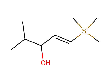 Molecular Structure of 87428-69-1 (1-Penten-3-ol, 4-methyl-1-(trimethylsilyl)-, (E)-)