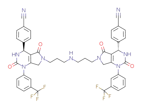 C<sub>46</sub>H<sub>37</sub>F<sub>6</sub>N<sub>9</sub>O<sub>4</sub>