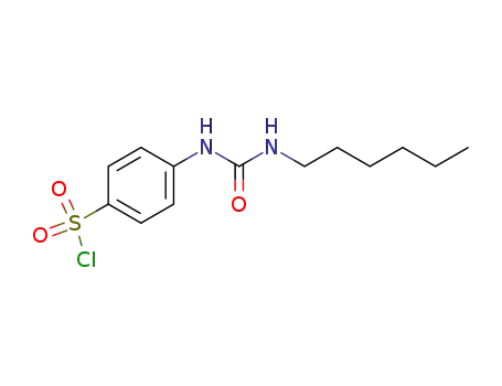 Molecular Structure of 173901-02-5 (Benzenesulfonyl chloride, 4-[[(hexylamino)carbonyl]amino]-)