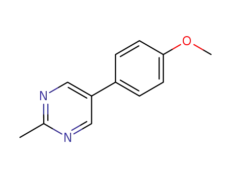 Molecular Structure of 82525-20-0 (2-Methyl-5-(p-methoxyphenyl)pyrimidine)