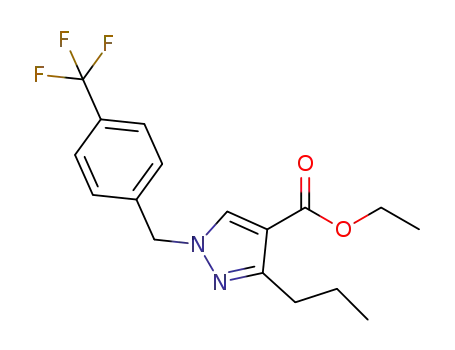 ethyl 3-propyl-1-(4-(trifluoromethyl)benzyl)-1H-pyrazole-4-carboxylate