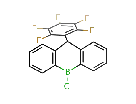 Molecular Structure of 1172134-52-9 (9-bora-9-chloro-10-pentafluorophenyl-9,10-dihydroanthracene)