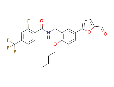 N-[2-butoxy-5-(5-formylfuran-2-yl)benzyl]-2-fluoro-4-(trifluoromethyl)benzamide