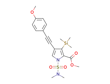 N,N-dimethyl-2-Methoxycarbonyl-3-(trimethylsilyl)-4-(p-methoxyphenylethynyl)-1H-pyrrole-1-sulfonamide