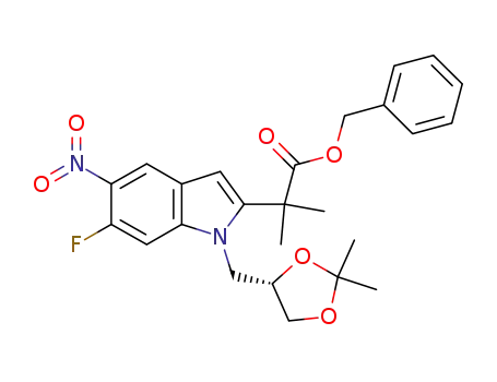 (S)-benzyl 2-(1-((2,2-dimethyl-1,3-dioxolan-4-yl)methyl)-6-fluoro-5-nitro-1H-indol-2-yl)-2-methylpropanoate