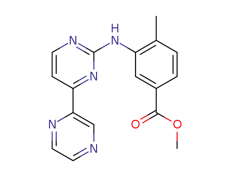 Molecular Structure of 1207665-71-1 (4-methyl-3-(4-pyrazine-2-yl-pyrimidine-2-yl-amino)-benzoic acid methyl ester)