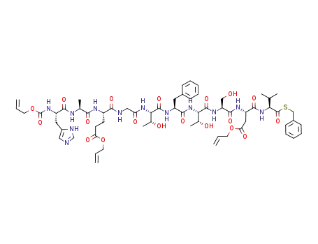 Alloc-His-Ala-Glu(OAll)-Gly-Thr-Phe-Thr-Ser-Asp(OAll)-Val-SBn