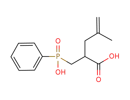 Molecular Structure of 1191126-45-0 (2-{[hydroxy(phenyl)phosphinoyl]methyl}-4-methylpent-4-enoic acid)
