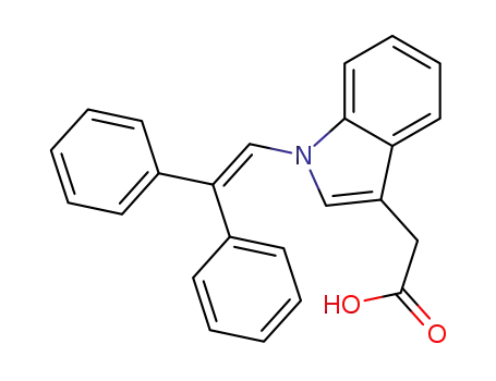Molecular Structure of 1167437-76-4 (2-(1-(2,2-diphenylvinyl)-1H-indol-3-yl)acetic acid)