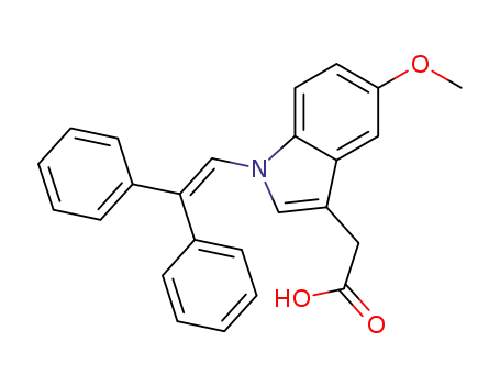 Molecular Structure of 1167437-79-7 (2-(5-methoxy-1-(2,2-diphenylvinyl)-1H-indol-3-yl)acetic acid)