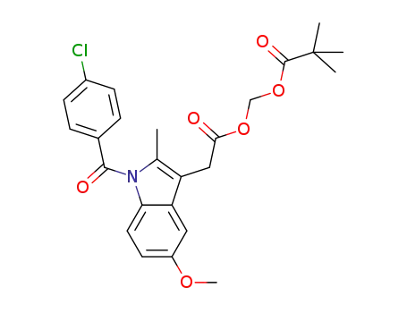 Molecular Structure of 99199-42-5 (pivaloyloxymethyl 1-(p-chlorobenzoyl)-5-methoxy-2-methyl-3-indolylacetate)