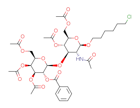 6-chlorohexyl 2-O-benzoyl-3,4,6-tri-O-acetyl-β-D-galactopyranosyl-(1->3)-2-acetamido-4,6-di-O-acetyl-2-deoxy-β-D-glucopyranoside