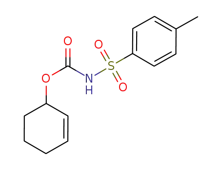 Molecular Structure of 94937-49-2 (Carbamic acid, [(4-methylphenyl)sulfonyl]-, 2-cyclohexen-1-yl ester)