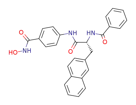 Molecular Structure of 873113-34-9 (4-(2(R)-benzoylamino-3-naphthalen-2-yl-propionylamino)-N-hydroxy-benzamide)