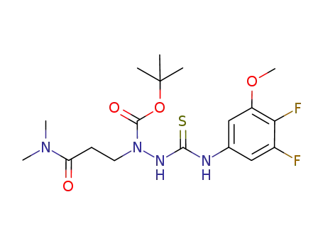 2-[[(3,4-difluoro-5-methoxyphenyl)amino]thioxomethyl]-1-[3-(dimethylamino)-3-oxopropyl]-hydrazinecarboxylic acid 1,1-dimethylethyl ester