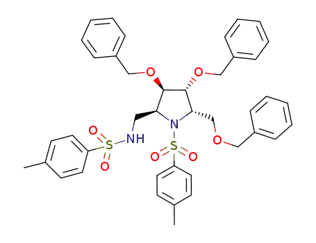 (2S,3R,4R,5S)-2-(N-p-toluenesulfonyl)aminomethyl-3,4-dibenzyloxy-5-benzyloxymethyl-1N-(p-tolenesulfonyl)pyrrolidine
