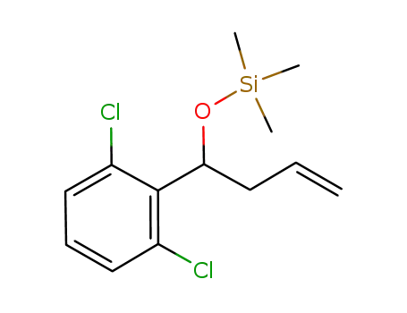 Molecular Structure of 1200328-43-3 (1,3-dichloro-2-[1-[(trimethylsilyl)oxy]-3-buten-1-yl]benzene)