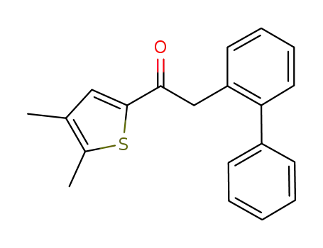 Molecular Structure of 1175530-90-1 (2-(biphenyl-2-yl)-1-(4,5-dimethylthiophen-2-yl)ethanone)