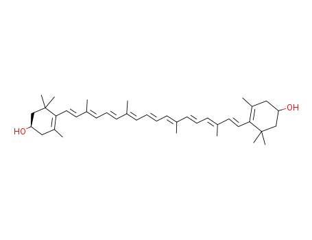 Molecular Structure of 136656-95-6 ((3R,3'(RS))-β,β-carotene-3,3'-diol)