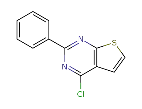 Molecular Structure of 56843-80-2 (4-chloro-2-phenylthieno[2,3-d]pyrimidine)