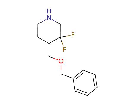 Molecular Structure of 1206540-49-9 (4-[(benzyloxy)Methyl]-3,3-difluoropiperidine)