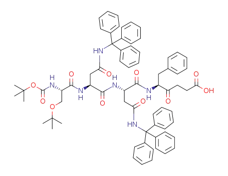(6S,9S,12S,15S)-6-(tert-butoxymethyl)-2,2-dimethyl-4,7,10,13,16-pentaoxo-9,12-di-[2-oxo-2-(triphenylmethylamino)ethyl]-15-phenylmethyl-3-oxa-5,8,11,14-tetraazanonadecan-19-oic acid