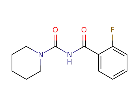 Molecular Structure of 1255650-67-9 (N-(2-fluorobenzoyl)piperidine-1-carboxamide)
