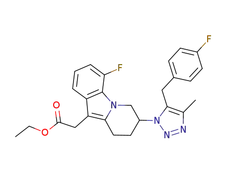 ethyl {4-fluoro-7-[5-(4-fluorobenzyl)-4-methyl-1H-1,2,3-triazoI-1-yl]-6,7,8,9-tetrahydropyrido[1,2-a]indol-10-yl}acetate