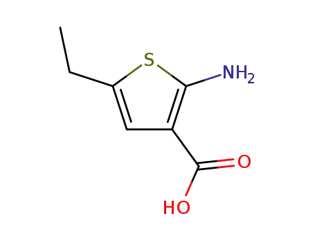 Molecular Structure of 55502-94-8 (2-AMino-5-ethyl-thiophene-3-carboxylic acid)