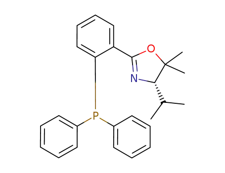 Molecular Structure of 1152313-76-2 ((4S)-2-[2-(diphenylphosphino)phenyl]-4,5-dihydro-5,5-diMethyl-4-(1-Methylethyl)-oxazole)