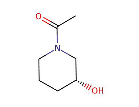 Molecular Structure of 732245-90-8 (3-Piperidinol,1-acetyl-,(3R)-(9CI))