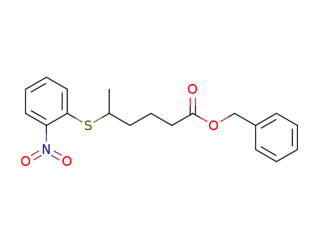 Molecular Structure of 1202041-20-0 (benzyl 5-(2-nitrophenylthio)hexanoate)
