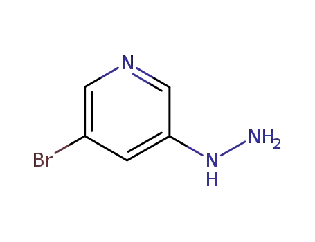 Molecular Structure of 801203-50-9 ((5-Bromo-pyridin-3-yl)-hydrazine)