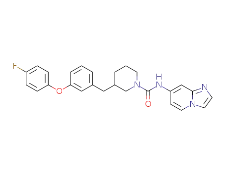 3-[3-(4-fluoro-phenoxy)-benzyl]-piperidine-1-carboxylic acid imidazo[1,2-a]pyridin-7-ylamide