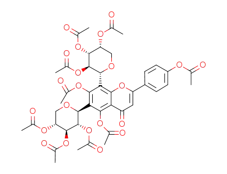 5,7,4'-triacetoxy-6-C-(2,3,4-tri-O-acetyl-β-D-xylopyranosyl)-8-C-(2,3,4-tri-O-acetyl-α-D-arabinopyranosyl)flavone