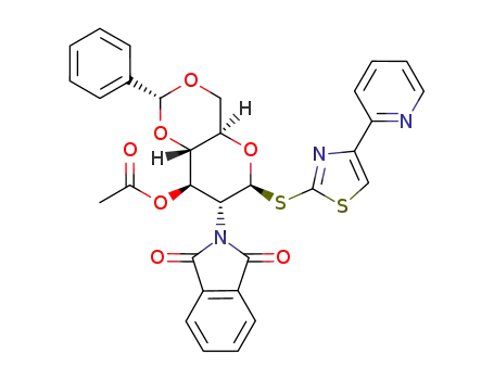 4-(pyridin-2-yl)thiazole-2-yl 3-O-acetyl-2-deoxy-4,6-O-benzylidene-2-phthalimido-1-thio-β-D-glucopyranoside