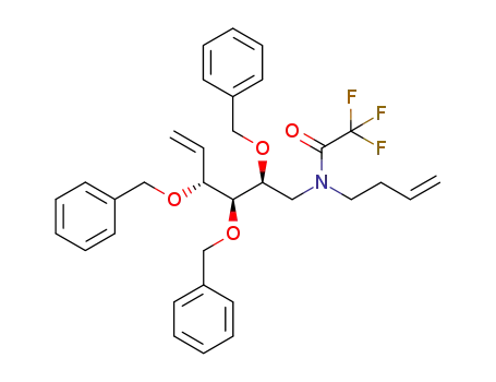 N-but-3-enyl-N-((2S,3S,4R)-2,3,4-tris(benzyloxy)hex-5-enyl)-trifluoroacetamide