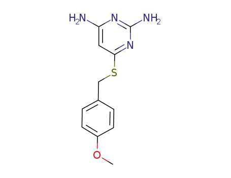 Molecular Structure of 1186657-58-8 (6-[(4'-methoxybenzyl)sulfanyl]-2,4-pyrimidinediamine)
