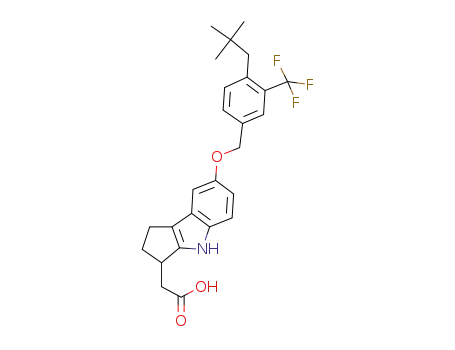 2-(7-(4-neopentyl-3-(trifluoromethyl)benzyloxy)-1,2,3,4-tetrahydrocyclopenta[b]indol-3-yl)acetic acid