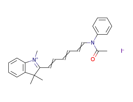 Molecular Structure of 24136-79-6 (1,3,3-trimethyl-2-(6-(N-phenylacetamido)hexa-1,3,5-trienyl)-3H-indolium iodide)
