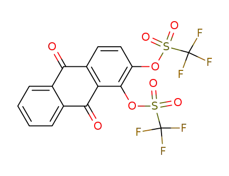 Molecular Structure of 1234556-16-1 (1,2-bis[(trifluoromethylsulfonyl)oxy]anthraquinone)