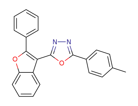 Molecular Structure of 1309444-86-7 (2-(4-methylphenyl)-5-(2-phenylbenzofuran-3-yl)-1,3,4-oxadiazole)